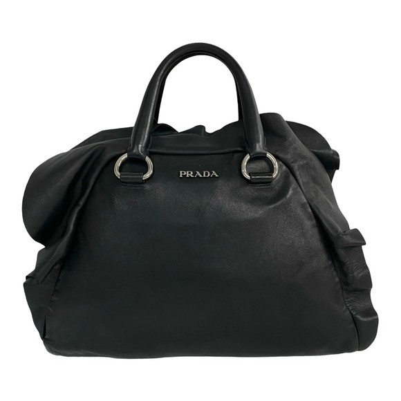 PRADA Black Leather Tote Bag - Picture 1 of 8